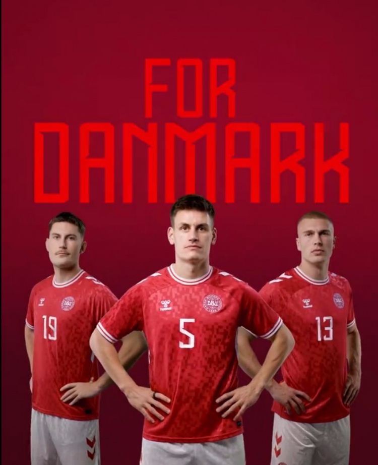 丹麦国家队新款球衣发布，印有全国1535家俱乐部的名字